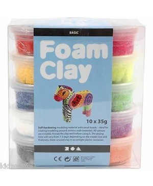 Burbulinis modelinas CCH Foam Clay, rinkinys 10x35g