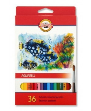 Akvareliniai pieštukai Koh-I-Noor 36 spalvų