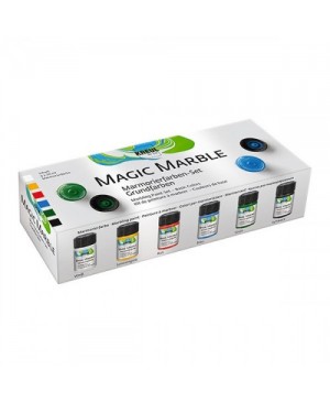 Marmuravimo dažai Kreul Magic Marble Basic Colors, 6x20ml