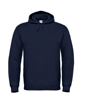 Sportinis džemperis su gobtuvu B&C ID.003, 280g/m², t. mėlyna sp., L