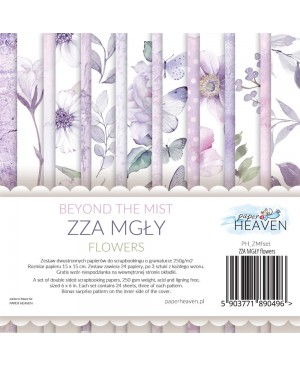 Skrebinimo popierius Paper Heaven - Beyond The Mist - Flowers, 250 g/m², 15x15cm, 24 lapai