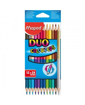 Spalvoti pieštukai Maped Color Peps DUO 12 vnt 24 spalvos	