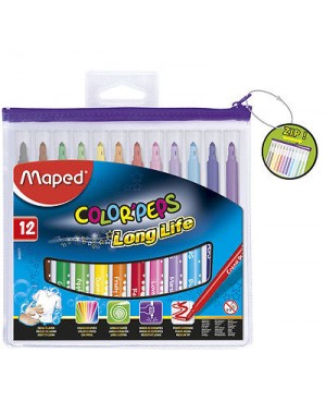 Flomasteriai Maped Color Peps Long Life 12 spalvų	