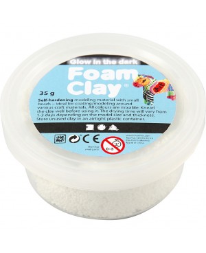 Burbulinis modelinas CCH Foam Clay, 35g, tamsoje švytintis	