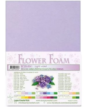 Putgumė Leane Creatief - Flower Foam Foamiran - Šviesiai violetinė, 0.8mm, A4, 10 lapų      	