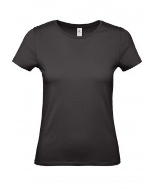 Moteriški marškinėliai B&C 150, juodos spalvos	