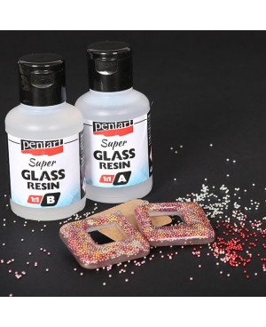 Epoksidinė derva Pentart Super Glass Resin 80ml (40+40ml)	