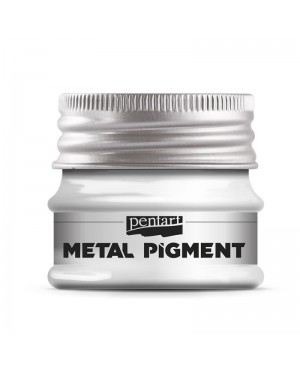 Pigmentinė pudra Pentart Metal Pigment, 8g, silver (40087)	