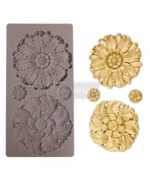Silikoninė liejimo forma Prima Marketing - Kacha Engraved Medallions, 12.7x25.4cm	